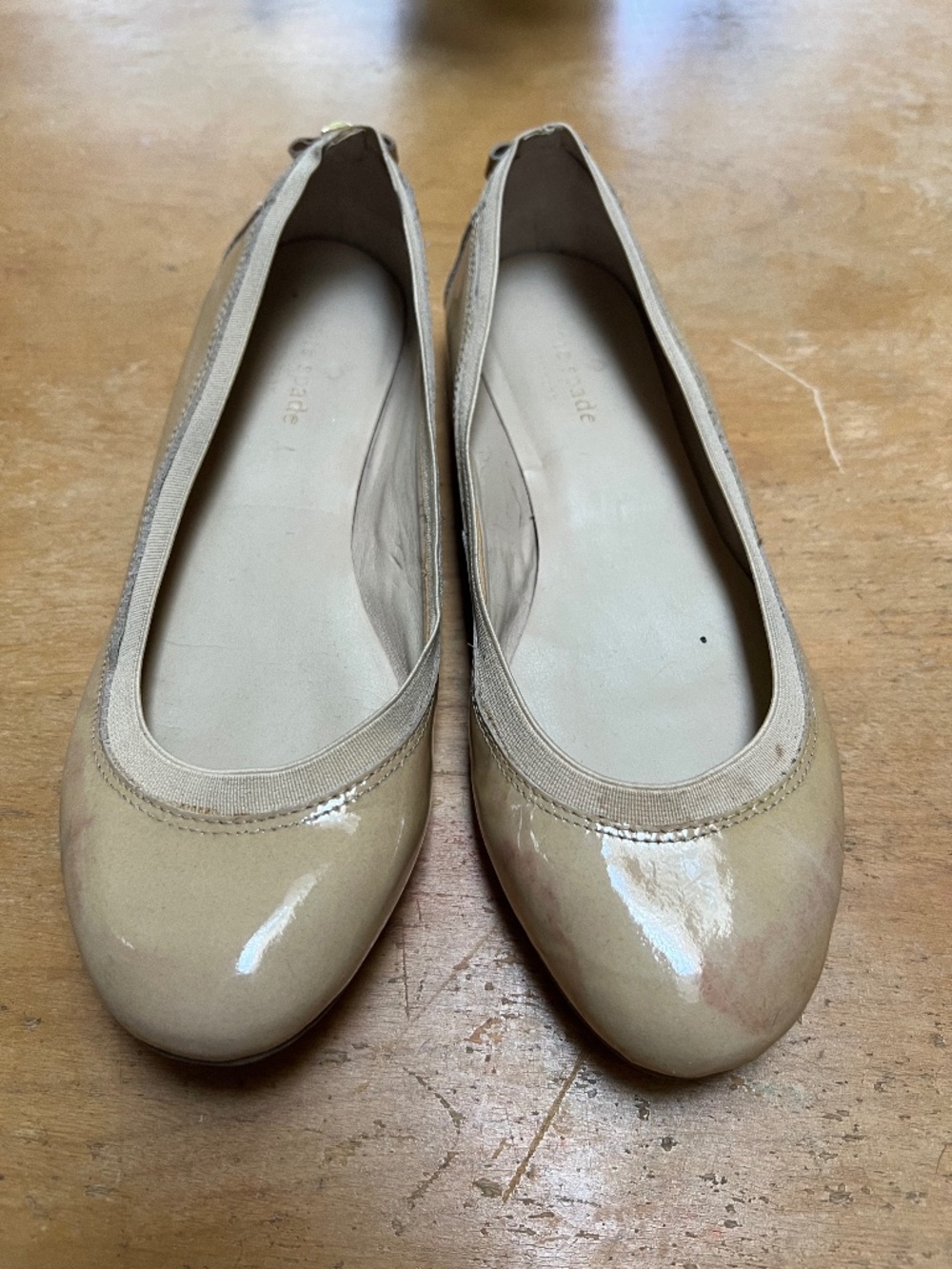 Kate Spade Flats Patent Leather Tan 7